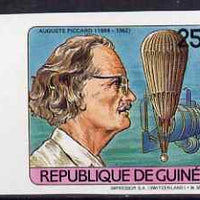 Guinea - Conakry 1984 Auguste Piccard (Ocean Explorer) imperf proof from Personalities set, as SG 1127