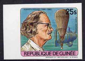 Guinea - Conakry 1984 Auguste Piccard (Ocean Explorer) imperf proof from Personalities set, as SG 1127