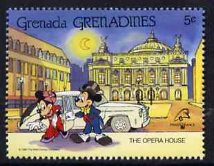 Grenada - Grenadines 1989 Mickey & Minnie arriving at Opera House 5c from Walt Disney Philexfrance set, SG 1149 unmounted mint