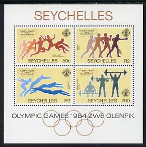 Seychelles 1984 Olympic Games m/sheet unmounted mint, SG MS 596
