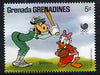 Grenada - Grenadines 1988 Clarabelle & Daisy playing Baseball 5c from Walt Disney Olympic Games set, SG 937 unmounted mint