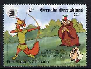Grenada - Grenadines 1989 Robin Hood & Friar Tuck 2c from Walt Disney Expo 89 set unmounted mint, SG 1197