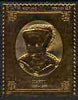 Staffa 1977 Monarchs £8 Mary I embossed in 23k gold foil with 12 carat white gold overlay (Rosen #489) unmounted mint