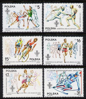 Poland 1984 Olympic Games set of 6 (SG 2928-33) unmounted mint