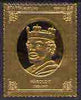 Staffa 1977 Monarchs £8 Harold I embossed in 23k gold foil with 12 carat white gold overlay (Rosen #464) unmounted mint