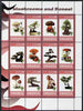 Rwanda 2009 Mushrooms and Bonsai perf sheetlet containing 12 values unmounted mint