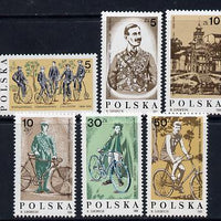 Poland 1986 Cyclists' Society perf set of 6 unmounted mint, SG 3082-87, Mi 3069-74*