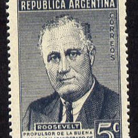Argentine Republic 1946 First Death Anniversary of Pres Franklin Roosevelt unmounted mint, SG 777