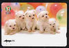 Telephone Card - Japan '7-11' 500 phone card showing Five Puppies with Balloons