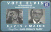 Telephone Card - Elvisly Yours £5 Limited Edition phone card 'Vote Elvis' showing Elvis & John Major