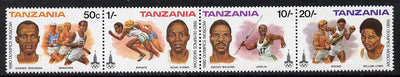 Tanzania 1980 Olympic Games strip of 4 unmounted mint SG 302a