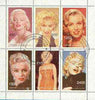 Abkhazia 1997 Marilyn Monroe perf sheetlet containing complete set of 6 values cto used