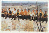 Touva 1997 'The Boys Team' (Mickey Rourk, Jim Carey, Hugh Grant, C Slater, Kevin Costner, Tom Cruise, Eddie Murphy etc) perf sheetlet containing complete set of 10 values