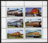 Udmurtia Republic 1998 Diesel & Electric Locos perf sheetlet containing complete set of 6 values unmounted mint