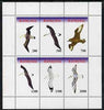 Kalmikia Republic 1998 Birds perf sheetlet containing complete set of 6 values unmounted mint