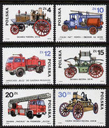 Poland 1985 Fire Engines set of 6 unmounted mint, SG 2976-81