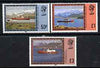 Falkland Islands Dependencies 1985 Ships 50p, £1 & £3 defs with '1985' imprint date unmounted mint, SG 150-52