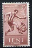 Ifni 1959 Footballer 10c + 5c from Colonial Stamp Day set, SG 154 unmounted mint*