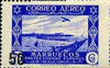 Spanish Morocco 1953 50c on 75c Airplane over Larache, surch type II unmounted mint, SG 399*