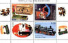 Tadjikistan 2000 Toys of the 20th Century perf sheetlet containing 4 vals (Jocko the golfer, Pluto, Train & Barbi Doll) unmounted mint