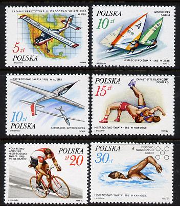 Poland 1986 World Successes set of 6 unmounted mint, SG 3054-59