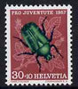 Switzerland 1957 Pro Juventute 30c + 10c Beetle unmounted mint, SG J160*