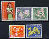 Switzerland 1962 Pro Juventute set of 5 (Flowers & Children) unmounted mint SG J187-91*