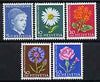 Switzerland 1963 Pro Juventute set of 5 (Flowers & Portrait of Boy) unmounted mint SG J197-201*