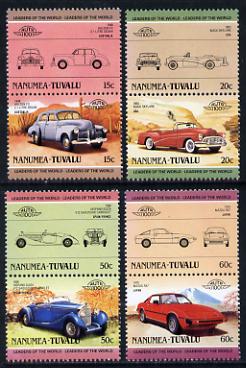 Tuvalu - Nanumea 1985 Cars #2 (Leaders of the World) set of 8 unmounted mint