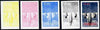 Turkmenistan 1998 World Records (120m USAF SR-71 - fastest Aircraft) set of 5 imperf progressive colour proofs comprising the 4 individual colours plus all 4-colour composite