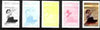 Turkmenistan 1998 World Records (120m Greg Norman - highest all time Golf earner) set of 5 imperf progressive colour proofs comprising the 4 individual colours plus all 4-colour composite