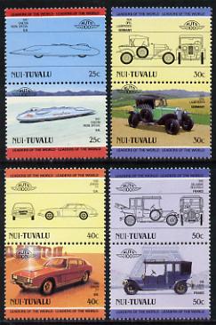 Tuvalu - Nui 1985 Cars #1 (Leaders of the World) set of 8 unmounted mint