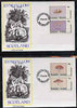 Eynhallow 1982 Fungi (Stump Puffball etc) imperf set of 4 values (10p to 75p) on two covers with first day cancels