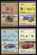 St Vincent - Union Island 1985 Cars #2 (Leaders of the World) set of 8 unmounted mint