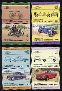 St Vincent - Union Island 1985 Cars #2 (Leaders of the World) set of 8 unmounted mint