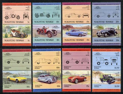 Tuvalu - Nukufetau 1985 Cars #2 (Leaders of the World) set of 16 unmounted mint