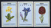 Match Box Labels - complete set of 3 Flowers superb unused condition (Austrian Solo series)