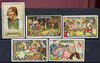Match Box Labels - complete set of 5 Nursery Rhymes superb unused condition (Sweden Mazetti series)
