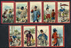 Match Box Labels - complete set of 9 Comical Pictures superb unused condition (Sweden issued 1900)