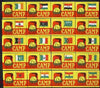 Match Box Labels - complete set of 20 Flags of nations #2 superb unused condition (Camp)