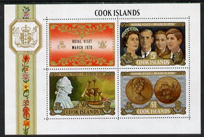 Cook Islands 1970 Royal Visit m/sheet unmounted mint SG MS 331