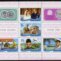 Cook Islands 1971 Royal Visit m/sheet unmounted mint SG MS 350