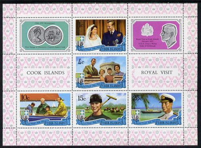 Cook Islands 1971 Royal Visit m/sheet unmounted mint SG MS 350