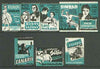 Match Box Labels - complete set of 8 Film Posters (incl Marilyn Monroe & Sinbad) superb unused condition (Finland Porin Match Co issued in 1956)