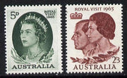 Australia 1963 Royal Visit set of 2 unmounted mint, SG 348-49