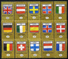 Match Box Labels - complete set of 15 European Flags superb unused condition (Finnish)