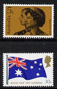 Australia 1970 Royal Visit set of 2 unmounted mint (SG 456-57)