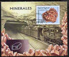 Sahara Republic 1998 Minerals perf miniature sheet containing 200 value cto used (showing mining Train)