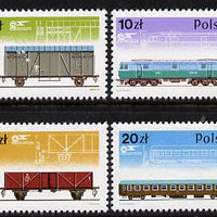 Poland 1985 Railway Rolling Stock set of 4 unmounted mint, SG 3006-9