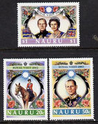 Nauru 1982 Royal Visit set of 3 unmounted mint SG 272-74